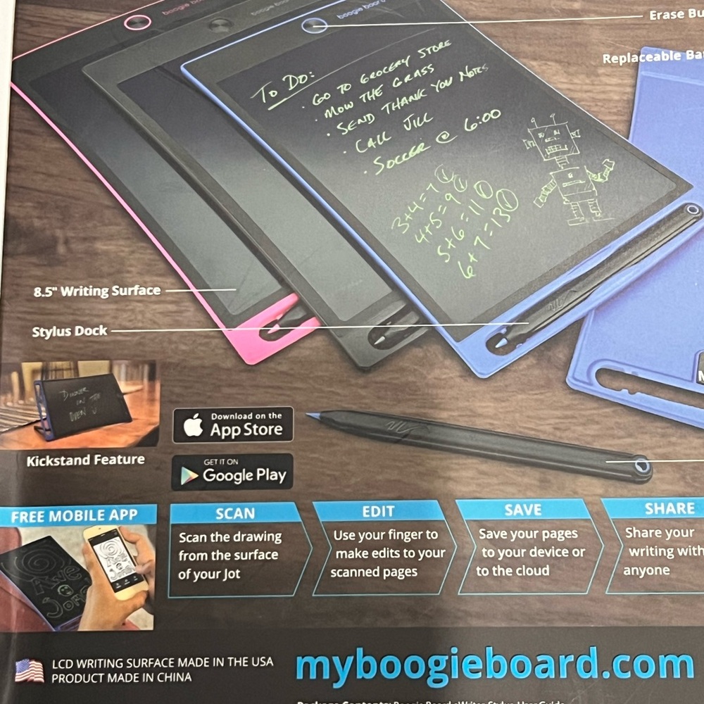 Boogie Board Jot 8.5 LCD eWriter - Gray - Picture 2 of 3